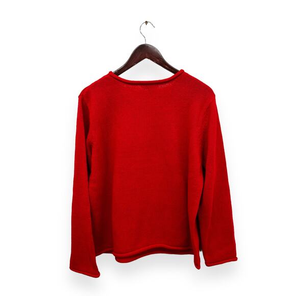 Northern Isles Embroidered Knit Santa Sweater Size Large - Picture 3 of 5